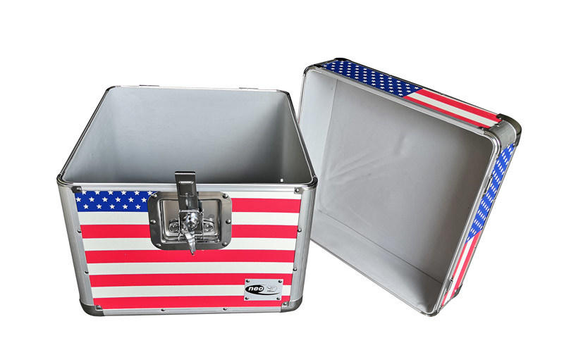 America Flag DVD Storage Case 7'' Alu Storage Box For CDS USA Flag Aluminum Case