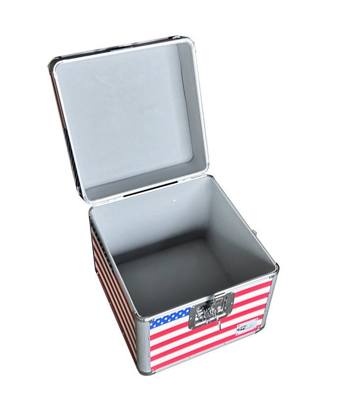 America Flag DVD Storage Case 7'' Alu Storage Box For CDS USA Flag Aluminum Case