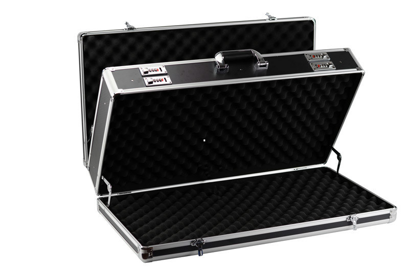 Aluminum Double Sided Gun Case Custom Made Aluminum Gun Case Foam Insert Double Sided Open Hard Sided Gun Case