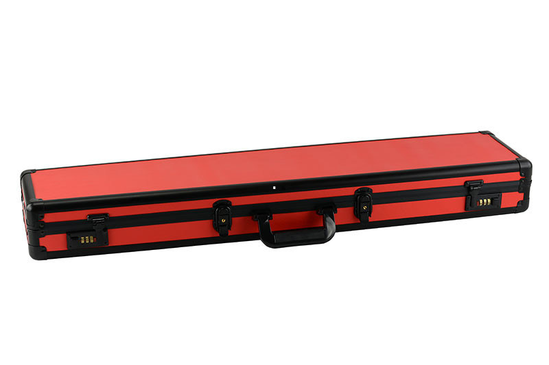 Aluminum Pistol Hand Gun Case, Custom Light Weight Red Aluminum Gun Case 40 Inch Gun Case