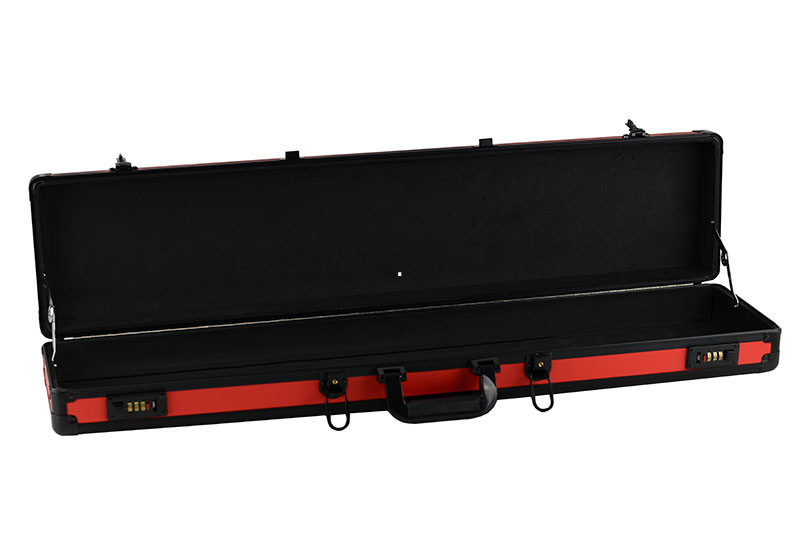 Aluminum Pistol Hand Gun Case, Custom Light Weight Red Aluminum Gun Case 40 Inch Gun Case