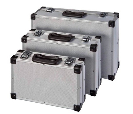 3 In 1 Aluminum Hand Tool Boxes ABS Light Weight Silver