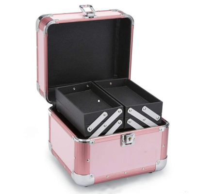 Wear Resistant Aluminium Cosmetic Case 0.8 Kgs Light Weight Makeup Beauty Box For Transport