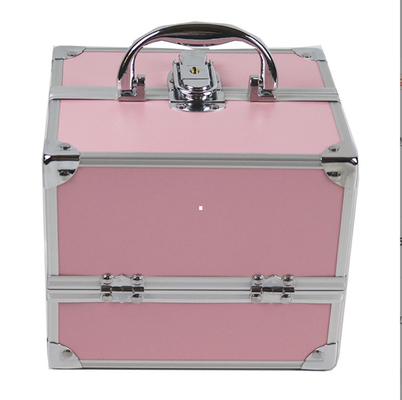 Light Weight Aluminum Cosmetic Cases, Red Lining Small Aluminum Cosmetic Vanity Case