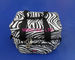 Custom Zebra Print Makeup Case , Fabric Zebra Makeup Bag L 320 X W 220 X H 240mm