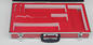 Red Aluminum Carrying Case , Light Weight Aluminium Hard Case With Foam