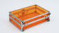 Acrylic Small Aluminum Hard Case With Empty Inside Orange 260 * 170 * 150mm