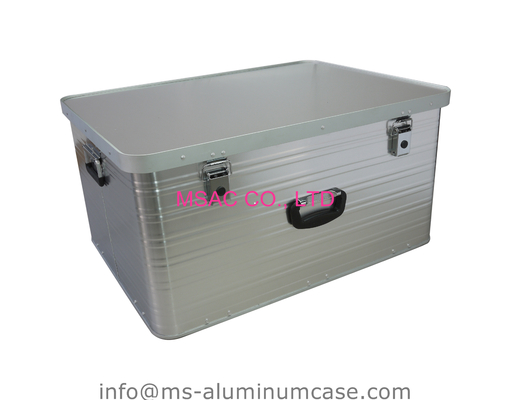 Custom Lockable Aluminum Hard Case Silver Middle Size 1.2 Kgs Wear Resistant