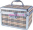 England Plaid PVC Makeup Case With Small Size For Wowen,Cosmetic Makeup Boxes