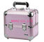 Purple Aluminium Beauty Case 4 Trays Inside Makeup Travel Box Moistureproof