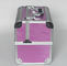 Lockable Aluminium Beauty Case Light Weight With Striped ABS Panel