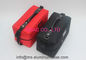 Zipper Cosmetic Travel Case , Red And Black Professional Travel Makeup Bag