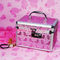 Butterfly Pink Lockable Vanity Case , Custom Professional Makeup Cases