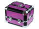 Purple Aluminium Cosmetic Case 3mm Thickness MDF With ABS Panel Waterproof