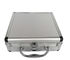 Small SilverAluminium Cosmetic Case With Inside Mirror And Chrome Closure Clasp