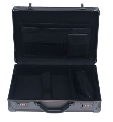 Professional Grey Aluminum Attache Case Embossed Diamond Surface 460 * 330 * 135mm