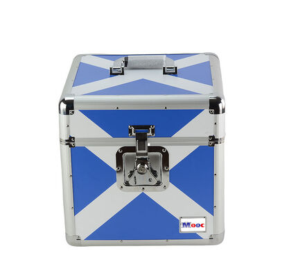 Aluminum Record Storage Casee with Jamaica Flag surface