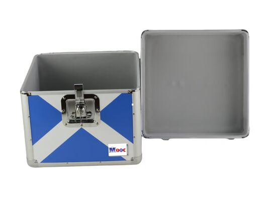 Aluminum Record Storage Casee with Jamaica Flag surface