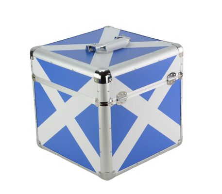 Aluminum Record Storage Casee with Jamaica Flag surface