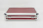 Lockable Aluminum Watch Display Case For 37 Watches Red PU Leather Material