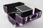 Purple Aluminum Anodize Cosmetic Case Protable Make Up Box