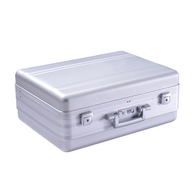 MS-M-01 S Silver Aluminum Molded Briefcase Aluminum Attache Carrying Case