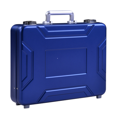 MS-M-05 Anodized Blue Aluminum Suitcase Briefcase For Sale Aluminum Model Case