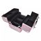 Portable Aluminum Beauty Case With Shoulder Strap, Plastic Trays Inside Aluminum Makeup Case To Storage Toiletry Artist