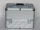 Silver Aluminum Cosmetic Train Box Double Open Aluminum Makeup Case For Artist With Tray