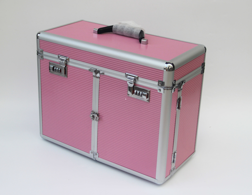 Pink Aluminum Hairdresser Case Large Aluminum Grooming Cases