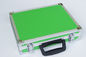 Green Alu Tool Boxes Carrying ToolCcase Fireproof Storage Tools With Foam Lining Interior