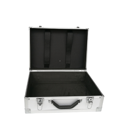 Silver Aluminum Carry Case With Black Handle Aluminium Tool Carrying Boxes