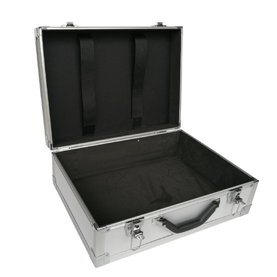 Silver Aluminum Carry Case With Black Handle Aluminium Tool Carrying Boxes