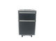 Aluminum Makeup Trolley Case Black Rolling Aluminium Cosmetic Case With Two Layer