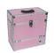 Pink Aluminum Storage Case Record LP 50 Case Empty Interior For DVD/CD Accessories