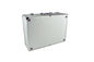 Silver Aluminum Hard Cases Box Tool Carrying Cases With White Die Cut Foam