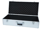 Large Empty Aluminum Locking Box, Silver Aluminum Big Carrying Cases ABS Diamond Panel