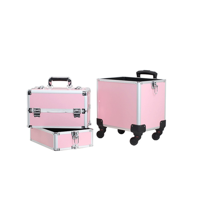 Rolling Makeup Train Case Hairdressing Trolley Stylist Beauty Salon Cosmetic Luggage Travel Organizer Makeup Case