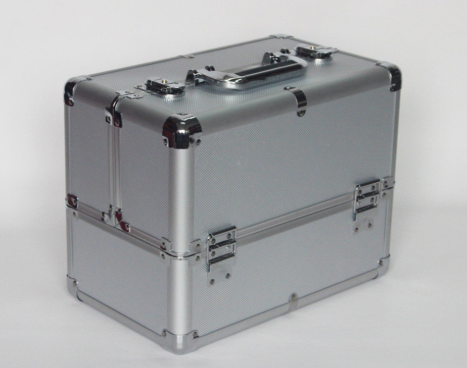 Custom Large Aluminium Vanity Case , Lockable Aluminum Makeup Case