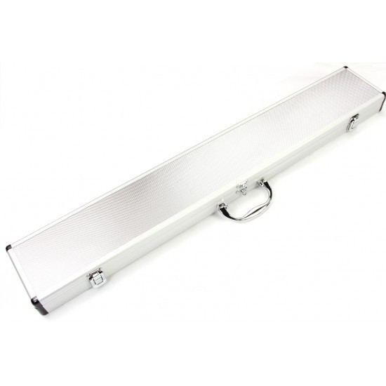 Aluminum Cue Case For TWO Centre Jointed Cues Silver