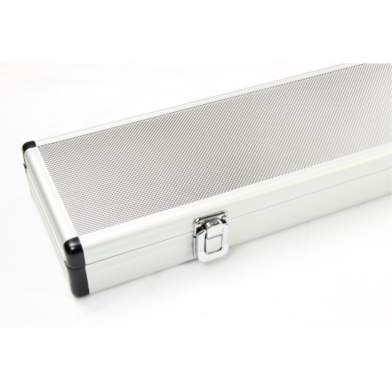 Aluminum Cue Case For TWO Centre Jointed Cues Silver