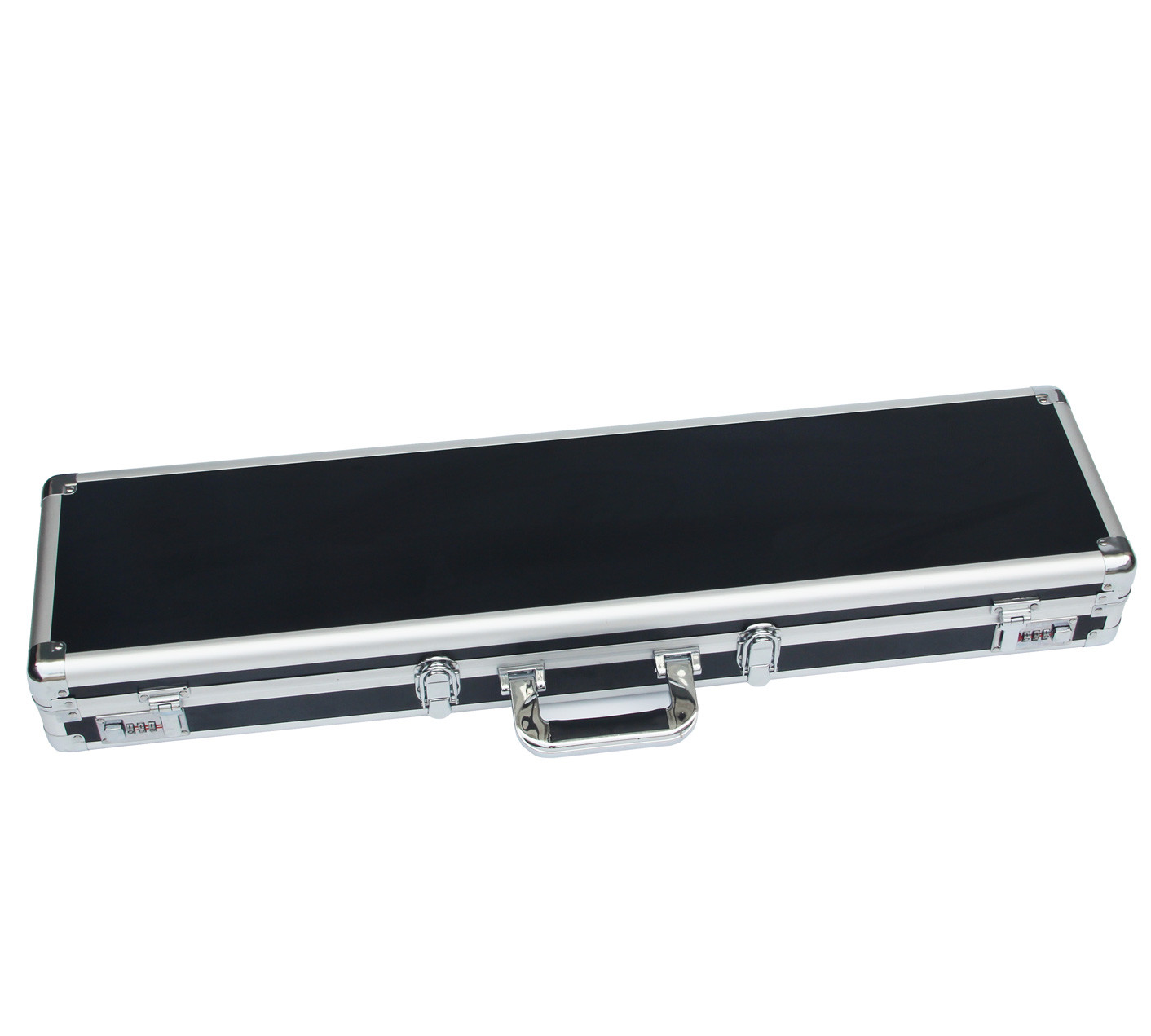 Long aluminum snooker case black pool case for cue stick wave foam