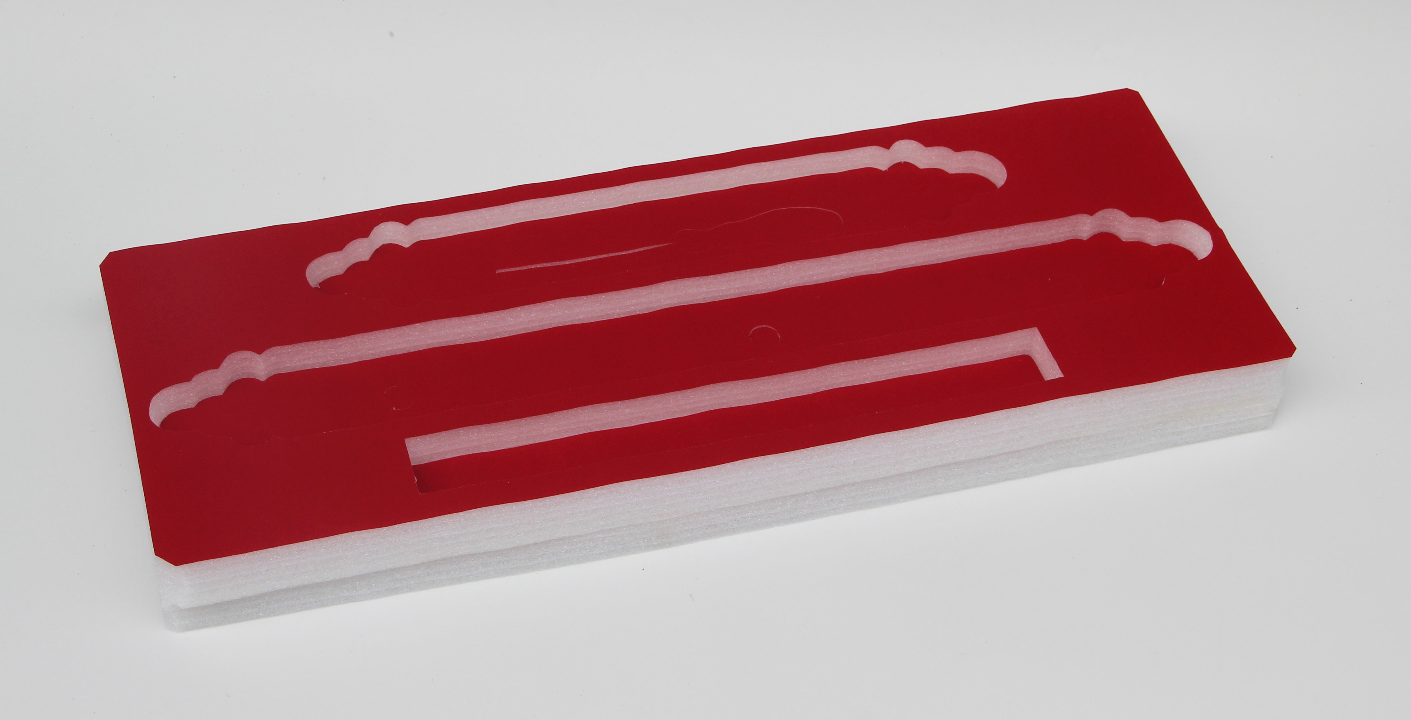 Die Cut Foam Velvet And PE Foam For Packaging Box Low Weight Die Cut