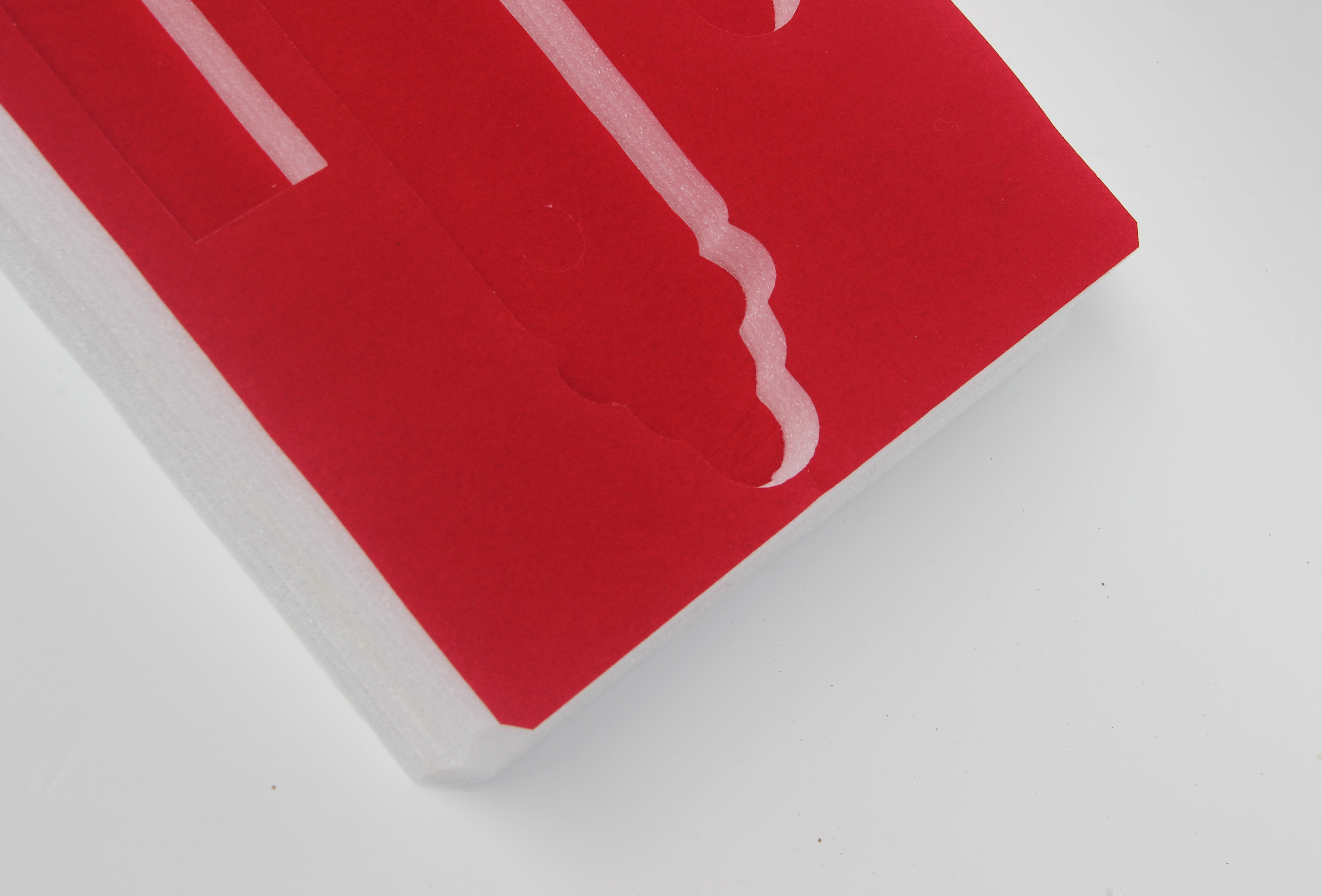 Custom made die cut foam velvet and PE foam for packaging box low