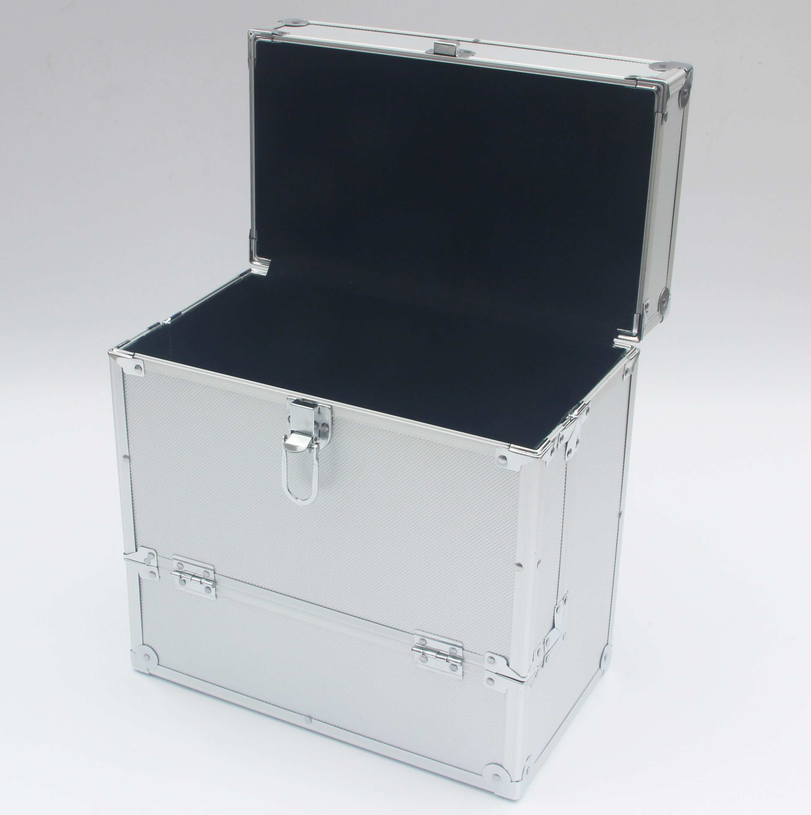 Aluminum LP 100 12'' Vinyl Storage Case Silver DVD Storage Box