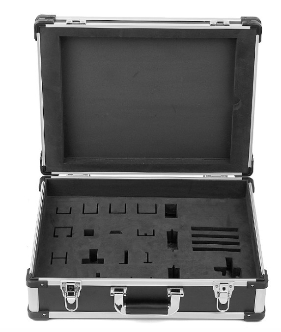 Portable Aluminum Tool Carrying Cases With Blue CNC Die Cut Foam