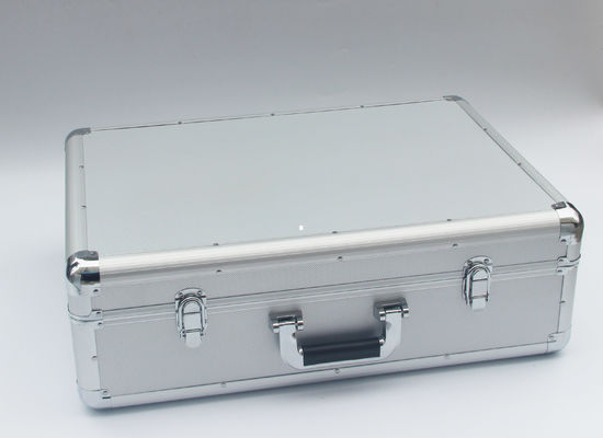 ABS Diamond Silver Aluminum Flight Case , Professional Aluminum Equipment Cases